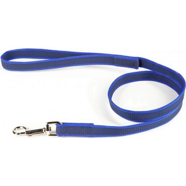 Hondenriem - 20mm x 1m - Met handvat - Blauw | Hondenriemen