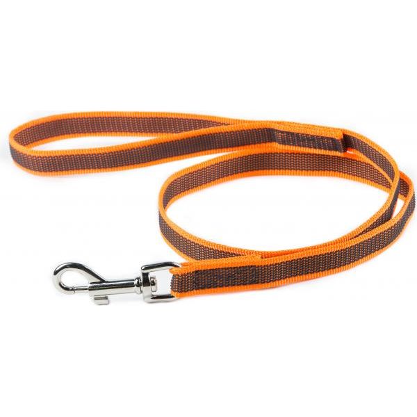 Hondenriem - 20mm x 1m - Met handvat - Oranje | Hondenriemen