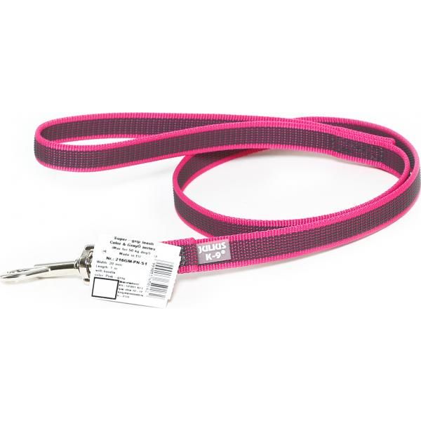 Hondenriem - 20mm x 1m - Met handvat - Roze | Hondenriemen