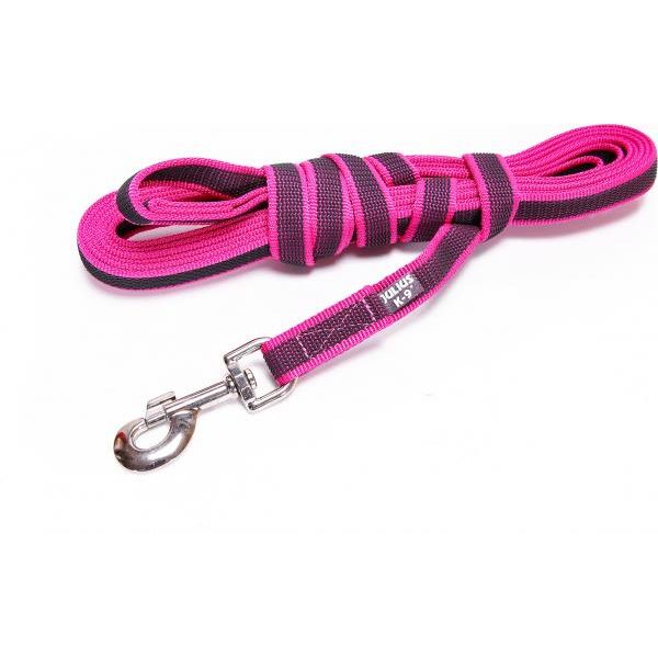 Lange lijn hond - 20mm x 5m - Met handvat - Roze | Hondenriemen