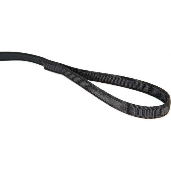 Lange lijn hond - 20mm x 10m - Met handvat - Zwart | Hondenriemen
