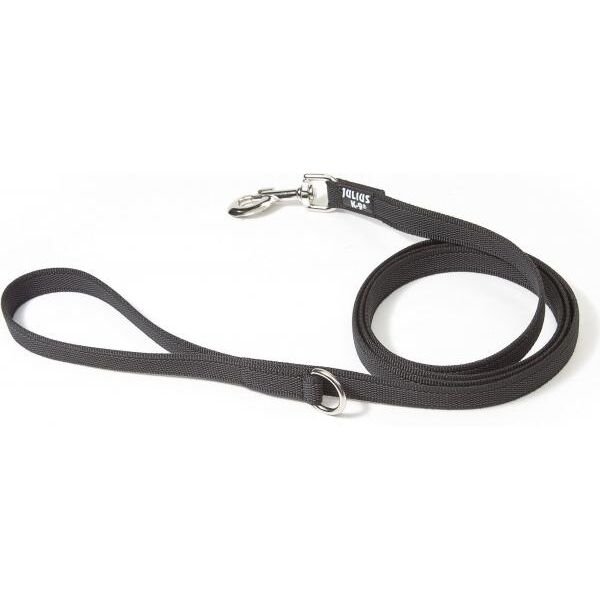 Hondenriem - 14mm x 1,8m - Met handvat - Zwart | Hondenriemen