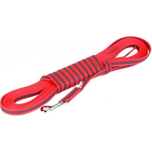 Lange ljin hond - 14mm x 10m - Rood | Hondenriemen