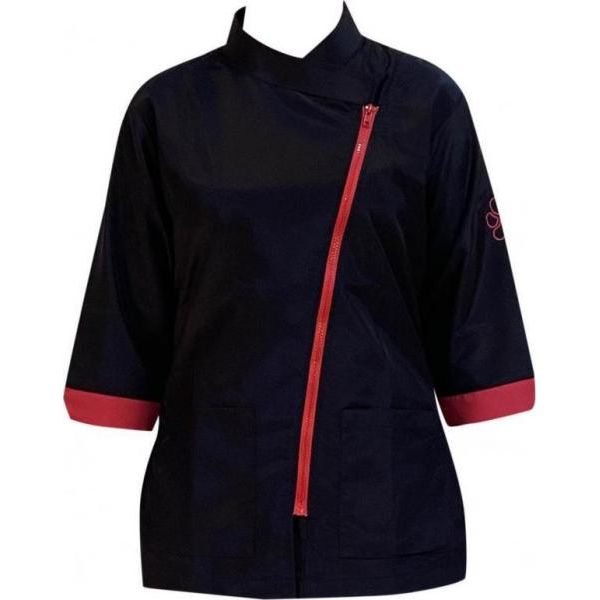 Trimshirt 3/4 mouw blauw/fuchsia - Maat 4XL | Kleding en salontoebehoren