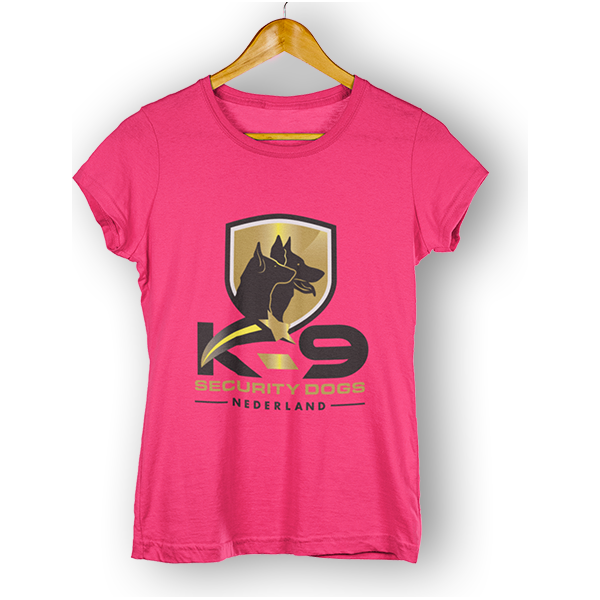 T-shirt Dames Roze - K9 Securitydogs | Shirts