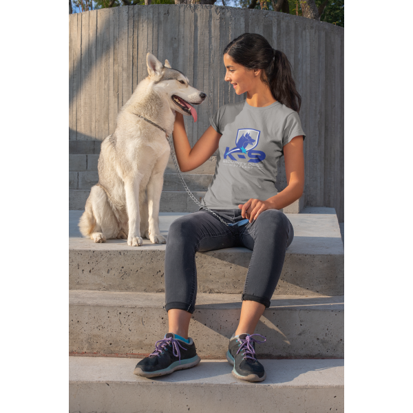 T-shirt Dames Grijs - K9 Securitydogs | Shirts