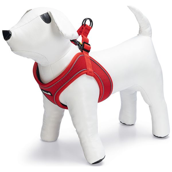 Beeztees Premium Parinca Instaptuig - Hondentuig - Nylon/Neopreen - Rood - 30-35x1,5 cm | Overige tuigen