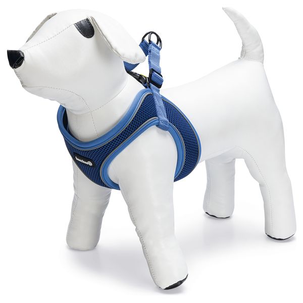 Beeztees Premium Parinca Instaptuig - Hondentuig - Nylon/Neopreen - Blauw - 30-35x1,5 cm | Overige tuigen