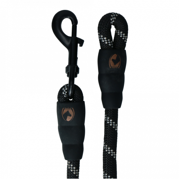 Halstertouw Exclusive Reflective Zwart | Voor de ruiter
