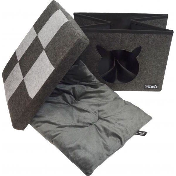 Let'S Sleep Pet Cube Licht/Donker Grijs | Manden