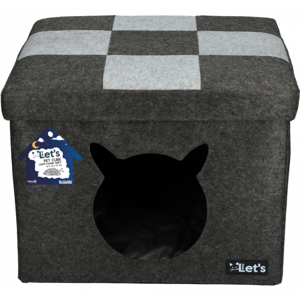 Let'S Sleep Pet Cube Licht/Donker Grijs | Manden