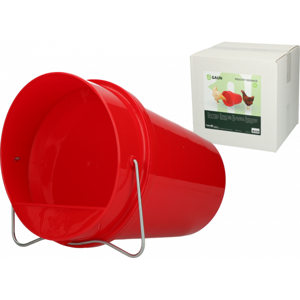 Pluimvee Drinkemmer Kunststof 6 L Red | VOER- EN DRINKBAKKEN