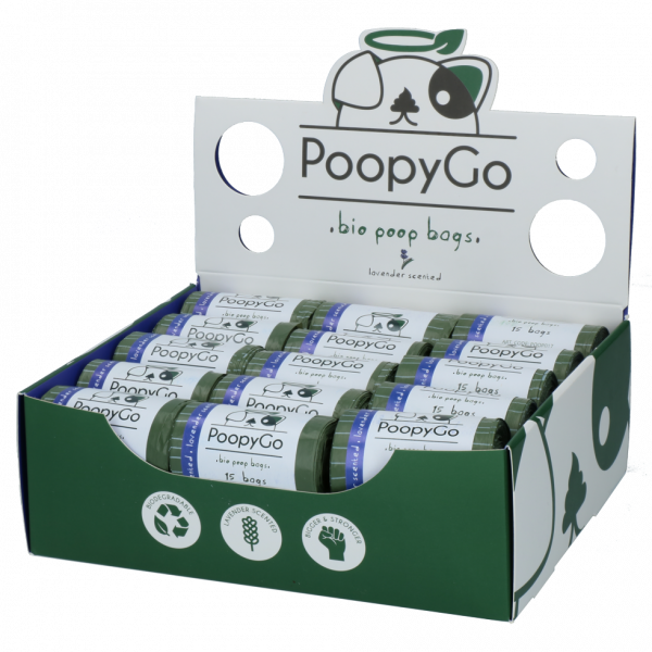 Poopygo Eco Friendly Single Roll Lavendelgeur | Poepzakjes en houders