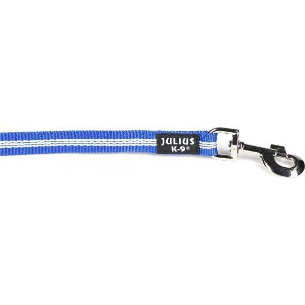 IDC® nylon lijn - met handvat - 14 mm x 1,2 m - Blauw | Hondenriemen