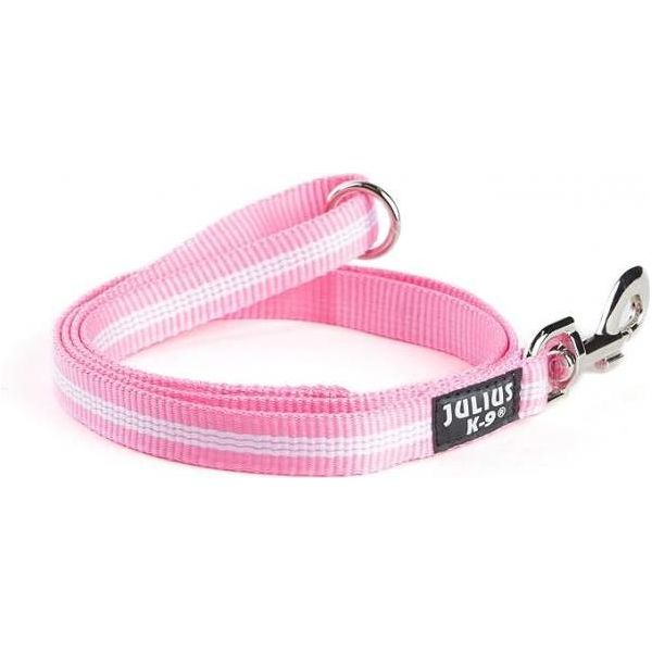 IDC® nylon lijn - met handvat - 14 mm x 1,2 m - Roze | Hondenriemen