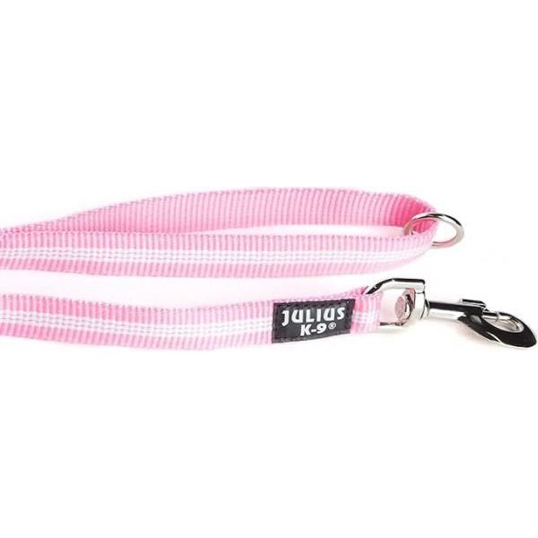 IDC® nylon lijn - met handvat en o-ring - 19 mm x 1 m - Roze | Hondenriemen