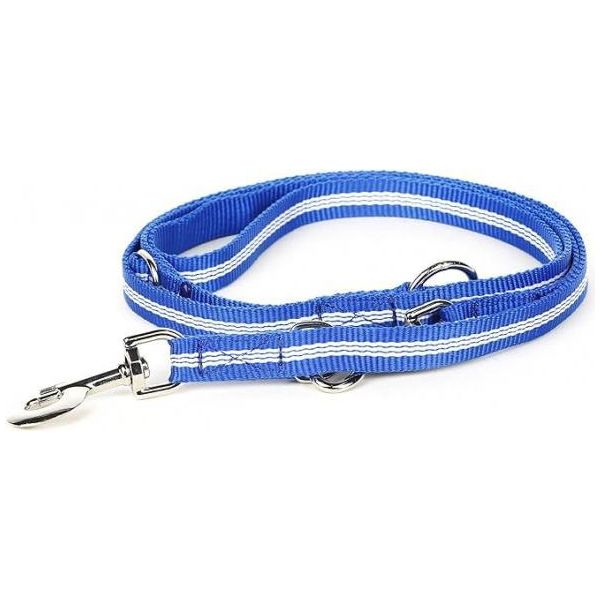 IDC® nylon lijn - met handvat - verstelbaar - 19 mm x 1.8 m - Blauw | Hondenriemen