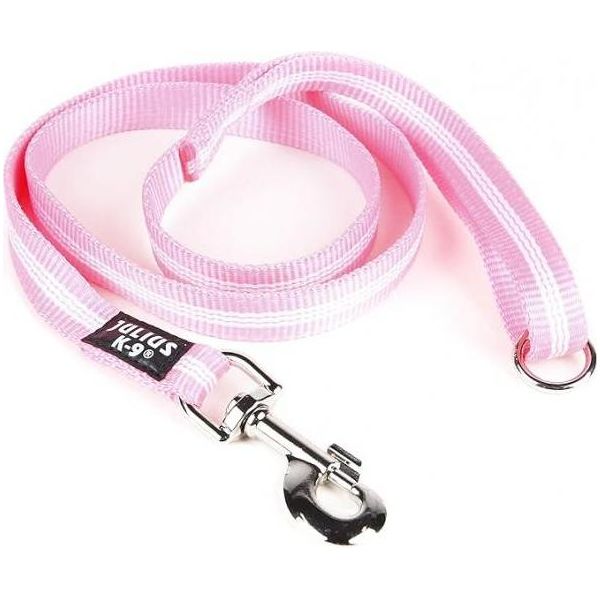 IDC® nylon lijn - met handvat en o-ring - 19 mm x 1 m - Roze | Hondenriemen