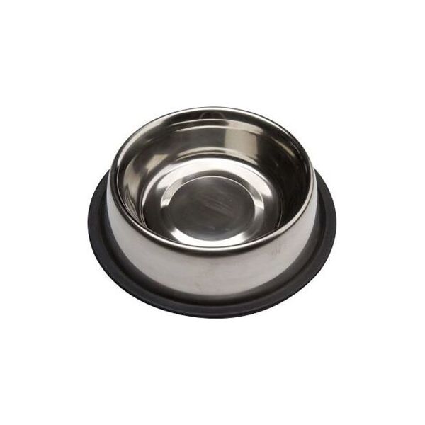 Eet-drinkbak met antislip rand - RVS