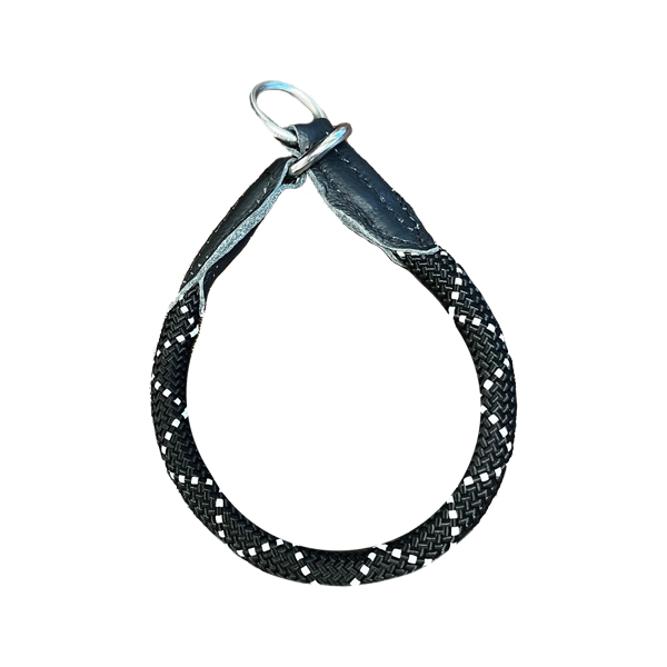 Julius-K9 Sliphalsband - Zwart - Verchroomd | Halsbanden en lijnen