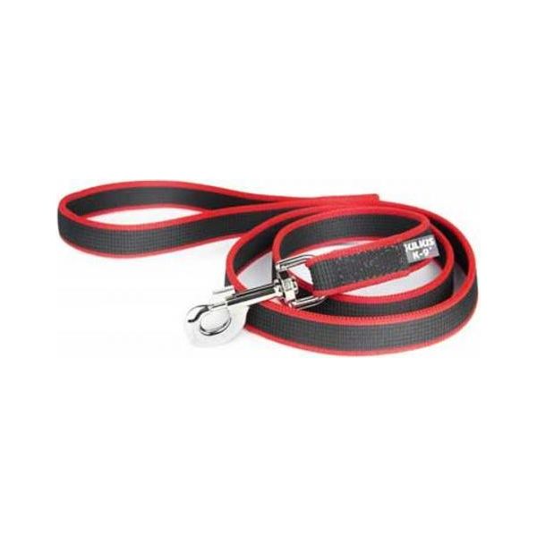 Julius-K9 Jogging Leash - Zwart/Rood - Met handvat