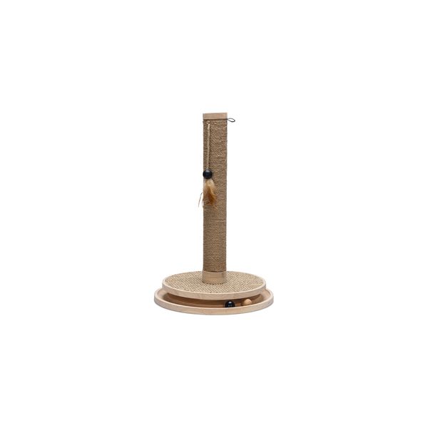 Designed by Lotte Zavi - Krabpaal - Hout - Bruin - 39,5×39,5×62 cm