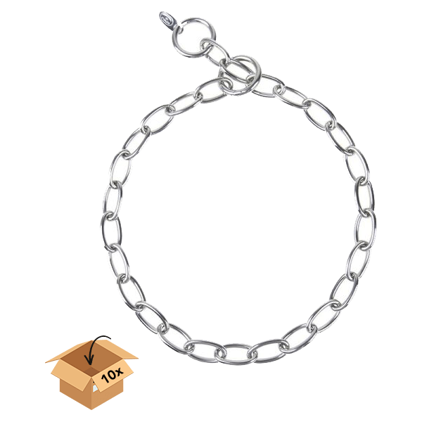 Correctieketting korte ovale schakel - RVS