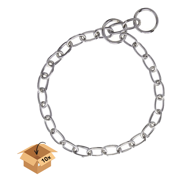 Correctieketting ovale schakel - Verchroomd