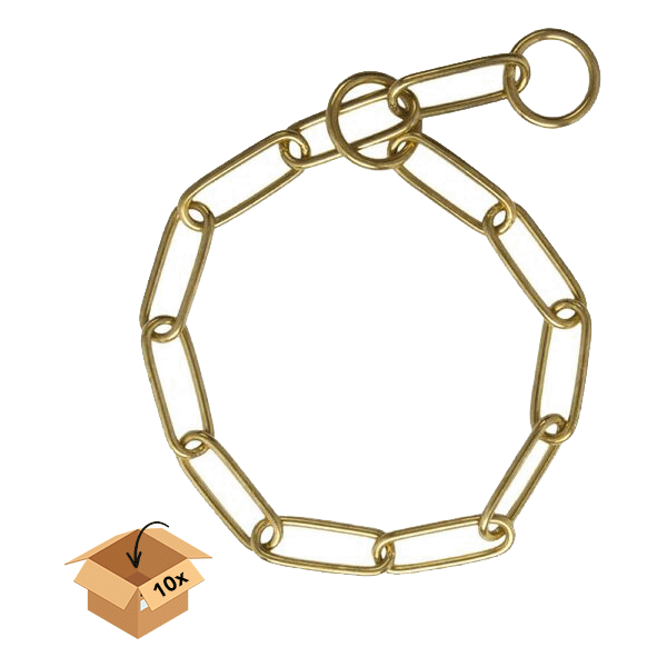 Correctieketting lange ovale schakel - Messing