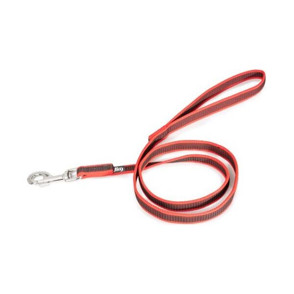 Hondenriem - 20mm x 1,2m - Met handvat - Rood | Hondenriemen
