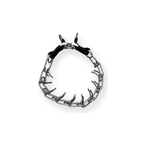 Prikhalsband met clipsluiting - 8 schakels - 2,3mm - Verchroomd | Correctie halsbanden