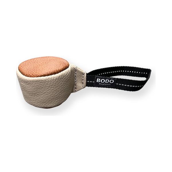 BODO bijtbal cilindervorm - Leer - 6x8cm - Diverse kleuren - Met handvat | Bijtrollen en kussens