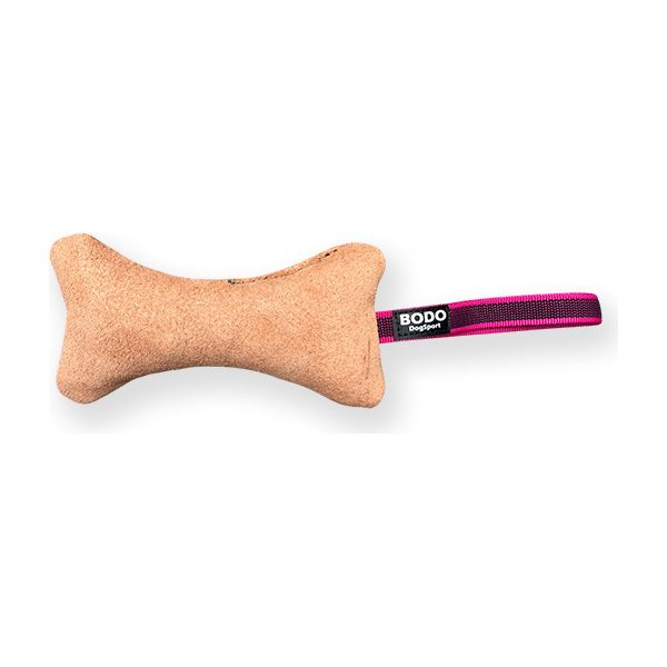 BODO bijtrol hondenbot - Leer - 20x5cm - Met handvat | Bijtrollen en kussens