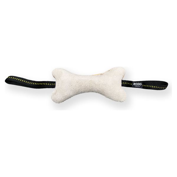 BODO bijtrol hondenbot - Leer - 20x5cm - Met handvat | Bijtrollen en kussens