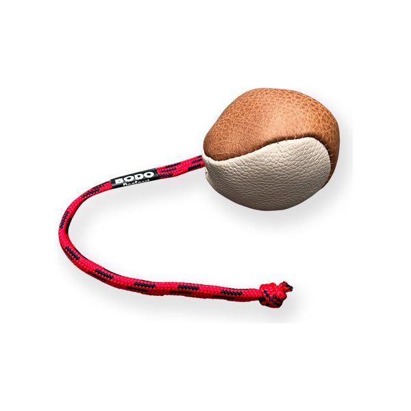 BODO bijtbal - Leer - 10cm - Met koord of handvat | Bijtrollen en kussens