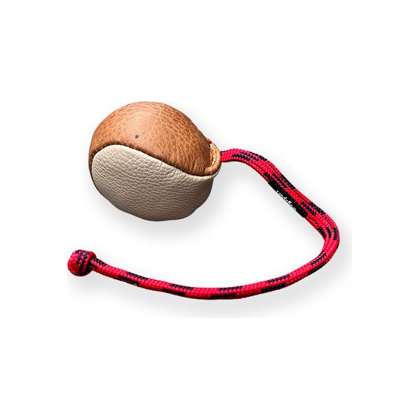 BODO bijtbal - Leer - 10cm - Met koord of handvat | Bijtrollen en kussens