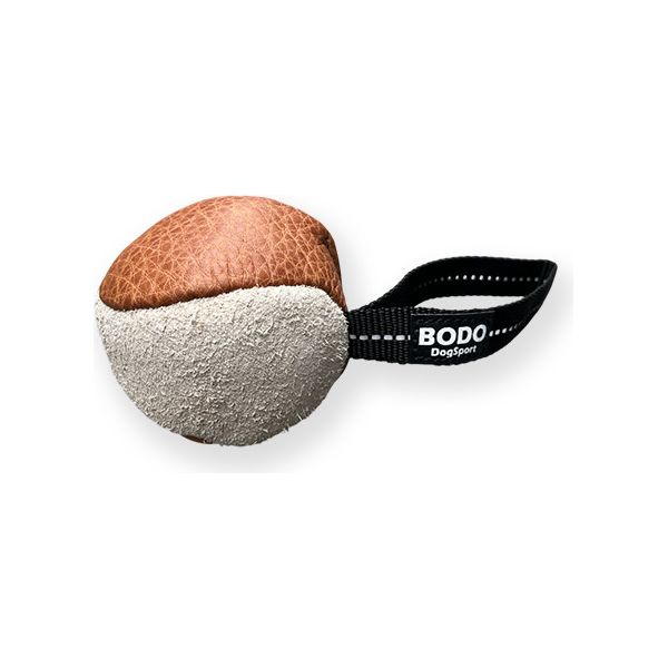 BODO bijtbal - Leer - 8cm - Met handvat | Bijtrollen en kussens