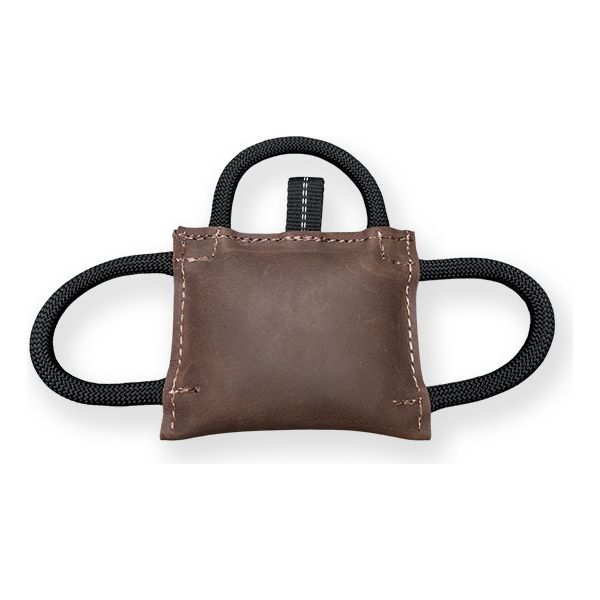 BODO leren bijtkussen - Bruin - 15x4x17cm - 3 handvaten | Bijtrollen en kussens