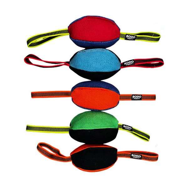 BODO honden bijtrol rugbybal - Katoen/Nylon - 16x10cm | Bijtrollen en kussens