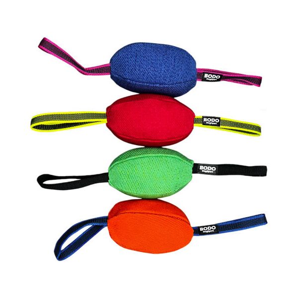 BODO honden bijtrol rugbybal - Katoen/Nylon - 16x10cm | Bijtrollen en kussens