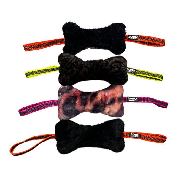 BODO bijtrol hondenbot - Pluche  - 22x5cm - 2 handvaten | Bijtrollen en kussens