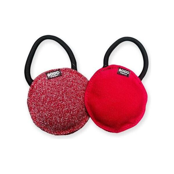 BODO honden bijtkussen rond - Katoen/Nylon - Rood | Bijtrollen en kussens