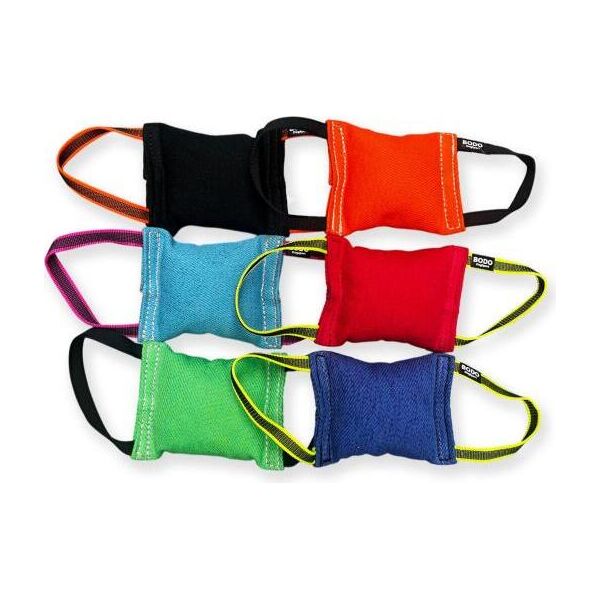 BODO bijtkussen - Katoen/nylon - Blauw - 19x10x16cm - 2 handvaten | Bijtrollen en kussens