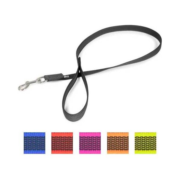 Hondenriem - 20mm x 1m - Met handvat - Zwart | Hondenriemen