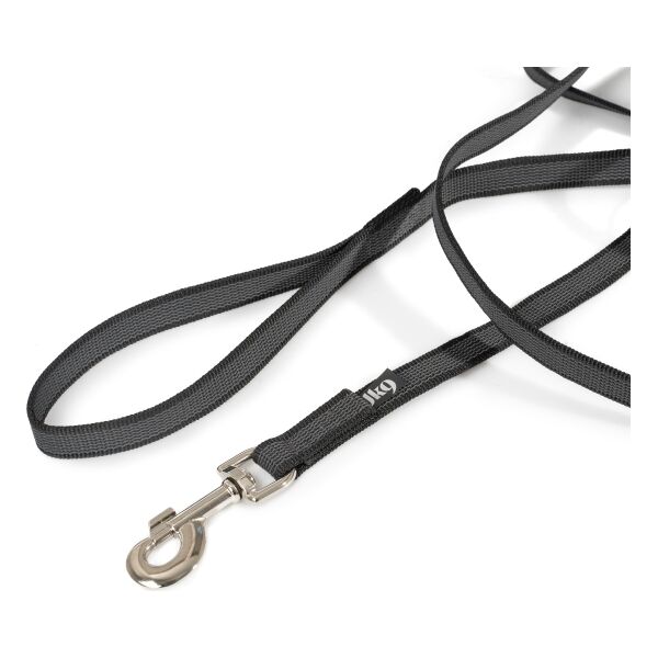 Lange lijn hond - 20mm x 3m - Met handvat - Zwart | Hondenriemen