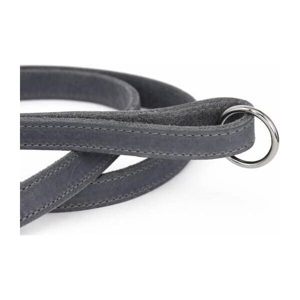Hondenriem vetleer - Grijs - Met handvat | Hondenriemen