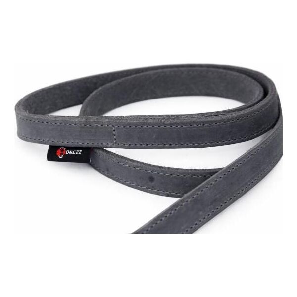 Hondenriem vetleer - Grijs - Met handvat | Hondenriemen