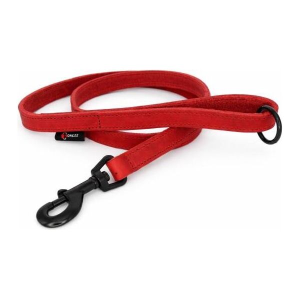 Hondenriem vetleer - Rood - Met handvat | Hondenriemen